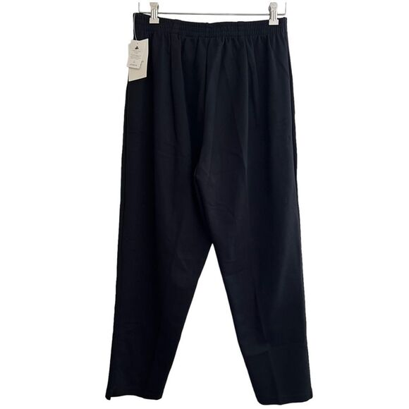 1X NWT Liz Claiborne Women black knit blend pants elastic waist - Picture 1 of 15